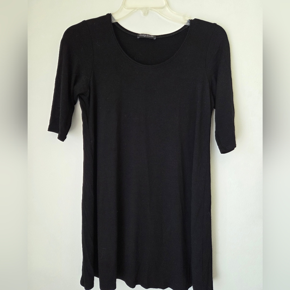Eileen Fisher Classic Black Women's Tunic Top
